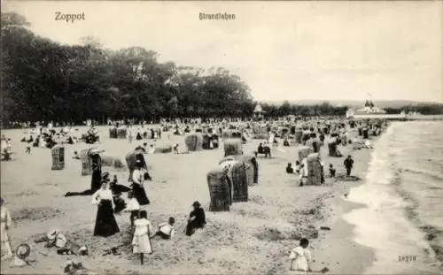 Ak Sopot Gdańsk Zoppot Danzig, Strandleben