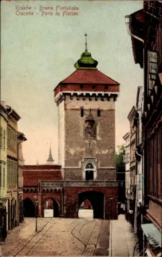 Ak Kraków Krakau Polen, Florianstor