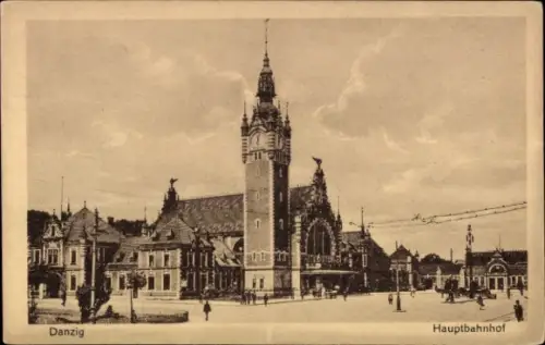 Ak Gdańsk Danzig, Hauptbahnhof