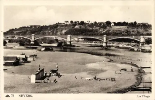 CPA Nevers Nièvre, La Plage