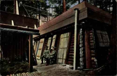 Ak Deutsche Soldaten im Kaiserreich, Schwerer Beton Unterstand, I WK