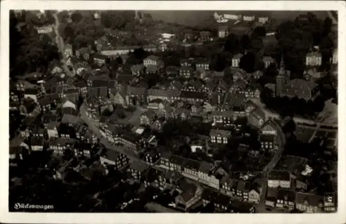 Ak Hückeswagen im Oberbergischen Kreis, Fliegeraufnahme