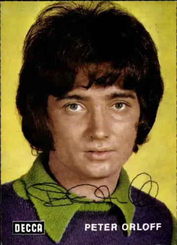 Autogrammkarte Sänger Peter Orloff, Portrait, Autogramm