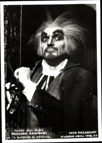 Foto Schauspieler Ruggero Raimondi, Portrait, Autogramm