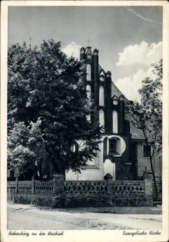 Ak Wyszogród Hohenburg an der Weichsel Polen, Evangelische Kirche