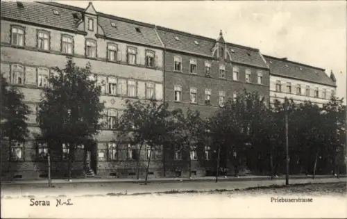 Ak Żary Sorau Niederlausitz Ostbrandenburg, Priebuser Straße
