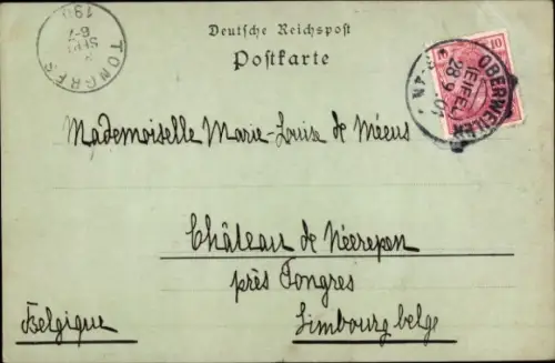 Mondschein Ak Köln am Rhein, Rheinpanorama