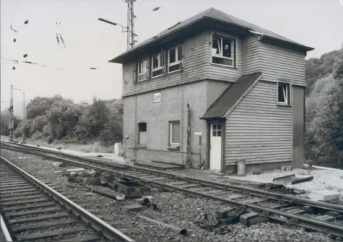 Foto Ak Letmathe Iserlohn im Märkischen Kreis, Stellwerk, Bahnanlagen