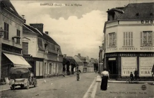 Ak Damville Eure, Rue de l'Église