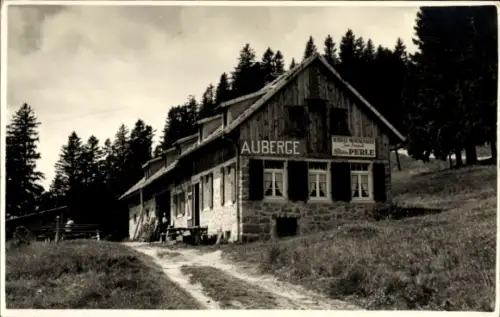 Foto Ak Gaschney Mühlbach im Münsterthal Muhlbach sur Munster Elsass Haut Rhin, Auberge