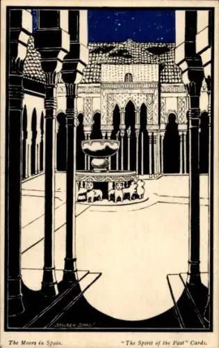 Künstler Ak Granada Andalusien Spanien, Alhambra, Die Mauren in Spanien