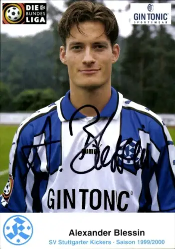 Autogrammkarte Fußballer Alexander Blessin, SV Stuttgarter Kickers, Autogramm