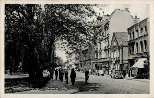 Ak Hamburg Harburg, Rathausstraße