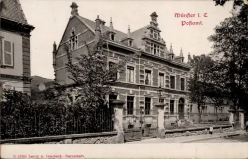 Ak Munster Münster Elsass Haut Rhin, Post