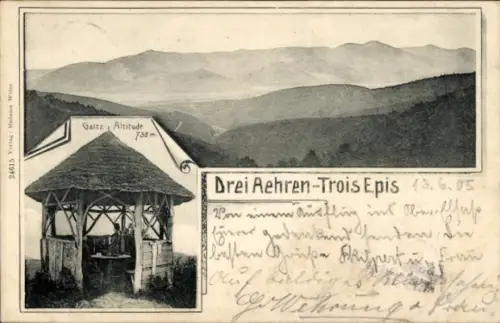 Ak Trois Épis Drei Ähren Elsass Haut Rhin, Panorama