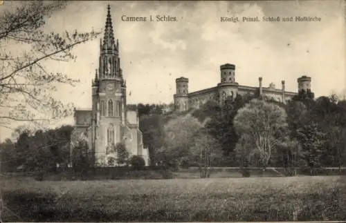 Ak Kamieniec Ząbkowicki Camenz Schlesien, Königl. Prinzl. Schloss, Hofkirche
