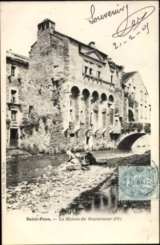 Ak Saint Pons Alpes de Haute Provence, Le Maison du Gouverneur