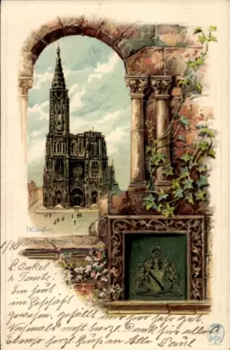 Präge Litho Straßburg Elsass Bas Rhin, Münster