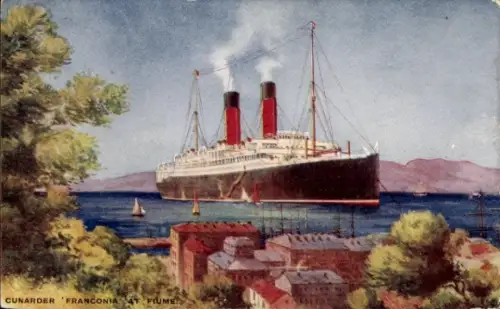 Ak Dampfer Franconia, Cunard Line