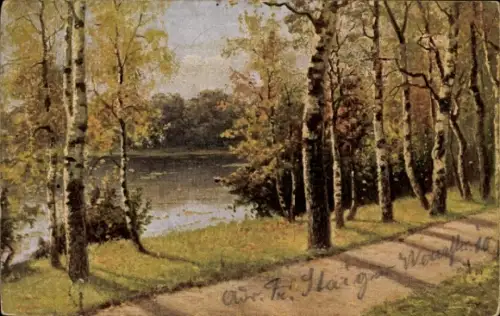 Ak Herbstmotiv, Birken