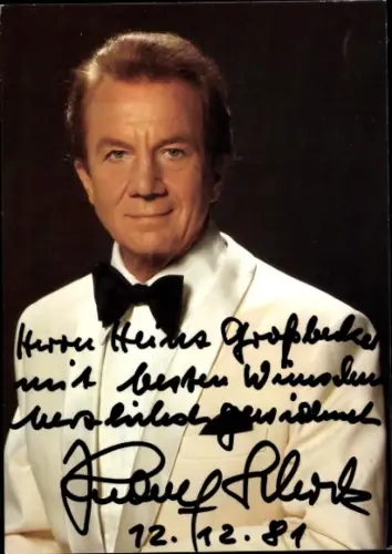 Autogrammkarte Kammersänger Rudolf Schock, Portrait, Autogramm