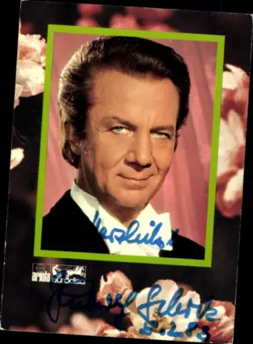 Autogrammkarte Kammersänger Rudolf Schock, Portrait, Autogramm