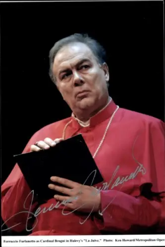 Autogrammkarte Opernsänger Ferruccio Furlanetto, Portrait, Autogramm
