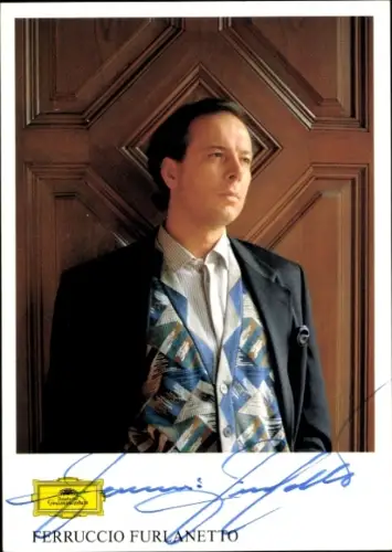 Autogrammkarte Opernsänger Ferruccio Furlanetto, Portrait, Autogramm
