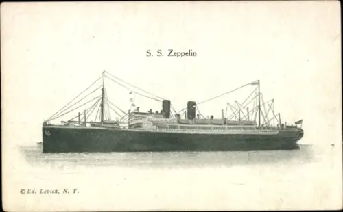 Ak Dampfer SS Zeppelin, Norddeutscher Lloyd Bremen