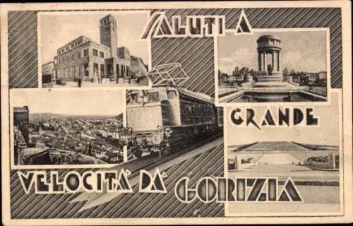 Ak Gorizia Görz Friuli Venezia Giulia, Teilansichten, Eisenbahn