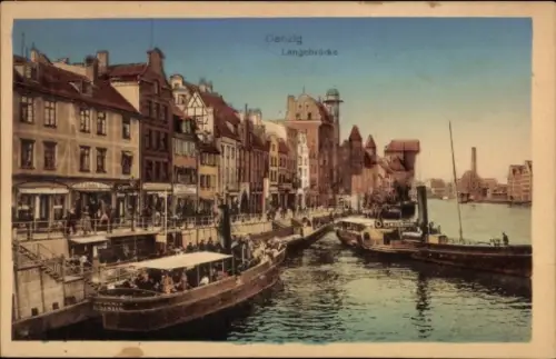 Ak Gdańsk Danzig, Langebrücke