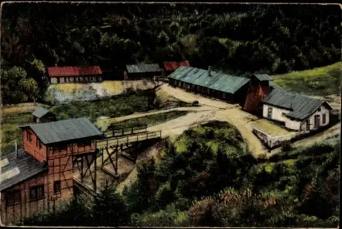 Ak Orbey Urbeis Elsass Haut Rhin, Silberbergwerk a. d. Dt. Franz. Grenze