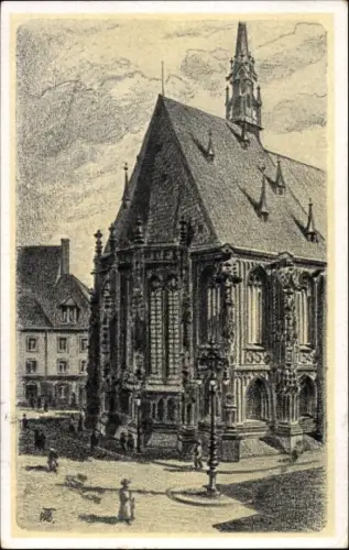 Künstler Ak Kaufmann, F., Zwickau Sachsen, Der Dom, Teilansicht der Ostseite