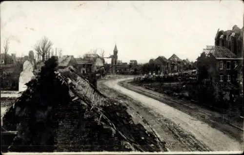 Foto Ak Zonnebeke Zonnebeeke Zonnebecke Westflandern, Kriegszerstörung I. WK