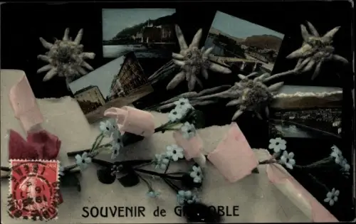 Ak Grenoble Isère, Environs, Souvenir, Blumen