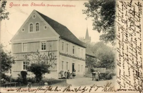 Ak Staucha Stauchitz Sachsen, Restaurant Findeisen