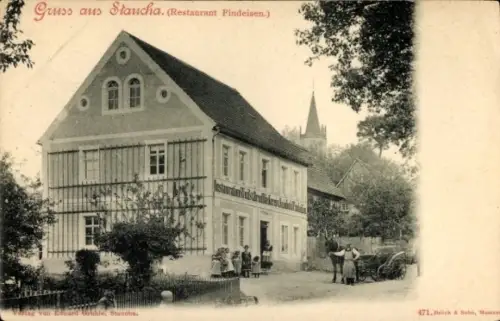 Ak Staucha Stauchitz Sachsen, Restaurant Findeisen