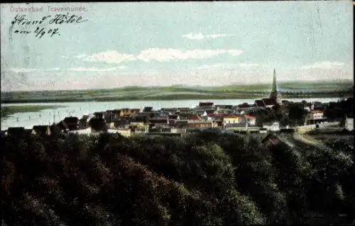 Ak Ostseebad Travemünde Lübeck, Panorama