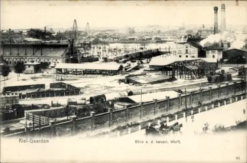 Ak Gaarden Kiel in Schleswig Holstein, Kaiserliche Werft