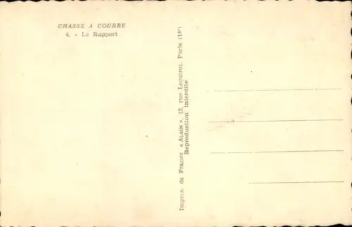 CPA Chasse à Courre, Le Rapport