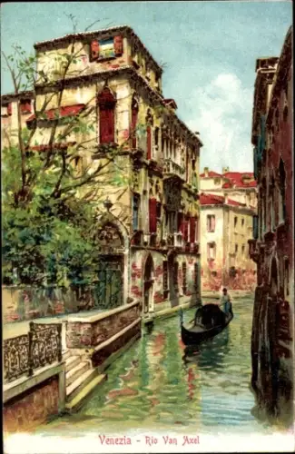 Künstler Litho Venezia Venedig Veneto, Rio Van Axel, Kanal