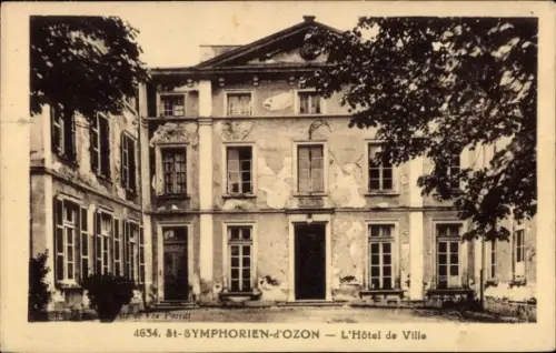 Ak Saint Symphorien d'Ozon Isère, Rathaus
