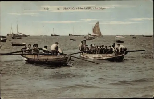 Ak Grandcamp les Bains Calvados, Le Depart