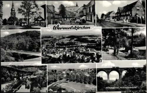 Ak Wermelskirchen im Bergischen Land, Hotel, Autobahnbrücke, Gesamtansicht, Markus Mühle