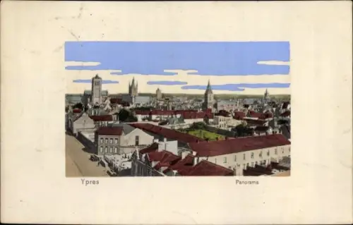 Ak Ypres Ypern Westflandern, Panorama