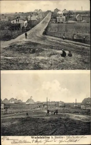 Ak Wedelshöhe Kreis Randow Pommern, Blick auf den Ort
