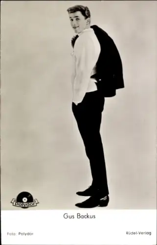Ak Sänger Gus Backus, Polydor-Schallplatten