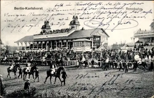 Ak Berlin Lichtenberg Karlshorst, Rennbahn