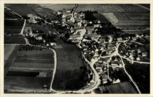 Ak Unterbechingen Lauingen an der Donau Schwäbische Alb, Fliegeraufnahme