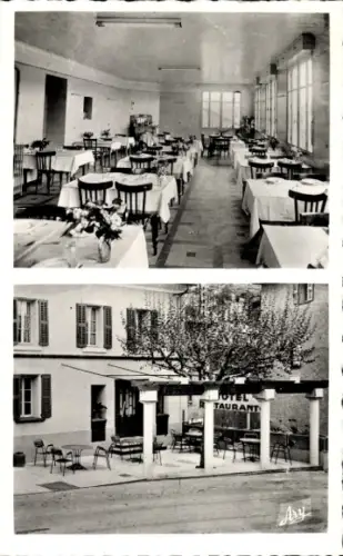 Ak Comps-sur-Artuby Var, Grand Hotel Bain, Restaurant